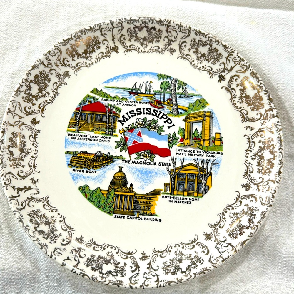 Vintage Collector State Plate Mississippi